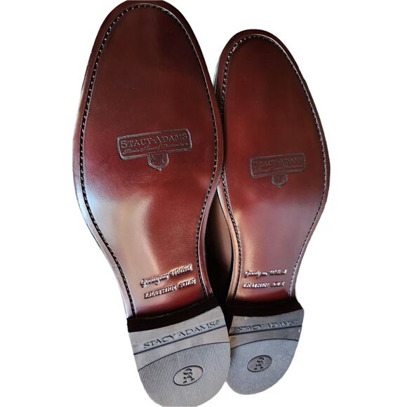 Stacy Adams Madison men's boots lace up brown leather size 10 NEW - Picture 6 of 12